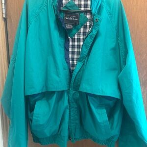 Saks Fifth Avenue Teal Jacket with Plaid Lining